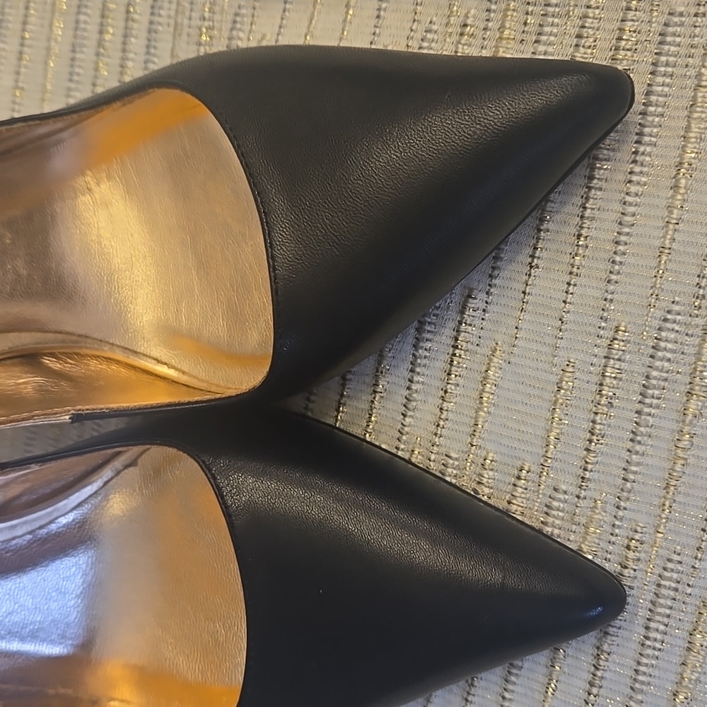 Euc Kate Spade Heels 6.5 Black And Rose Gold - Picture 2 of 6